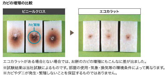 ビニールクロスとエコカラットの比較実験