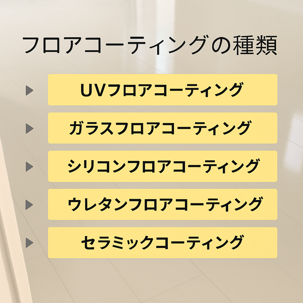 フロアコーティングの種類