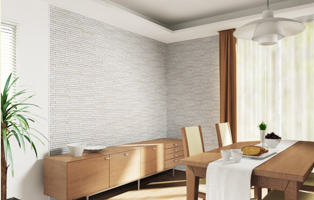 タイル 屋内壁 ECP-2520NET/DNT1 ディニタ エコカラットプラス リクシル LIXIL ホワイト 壁面 内装壁 1ケース 14シート入 25×202角ネット張り